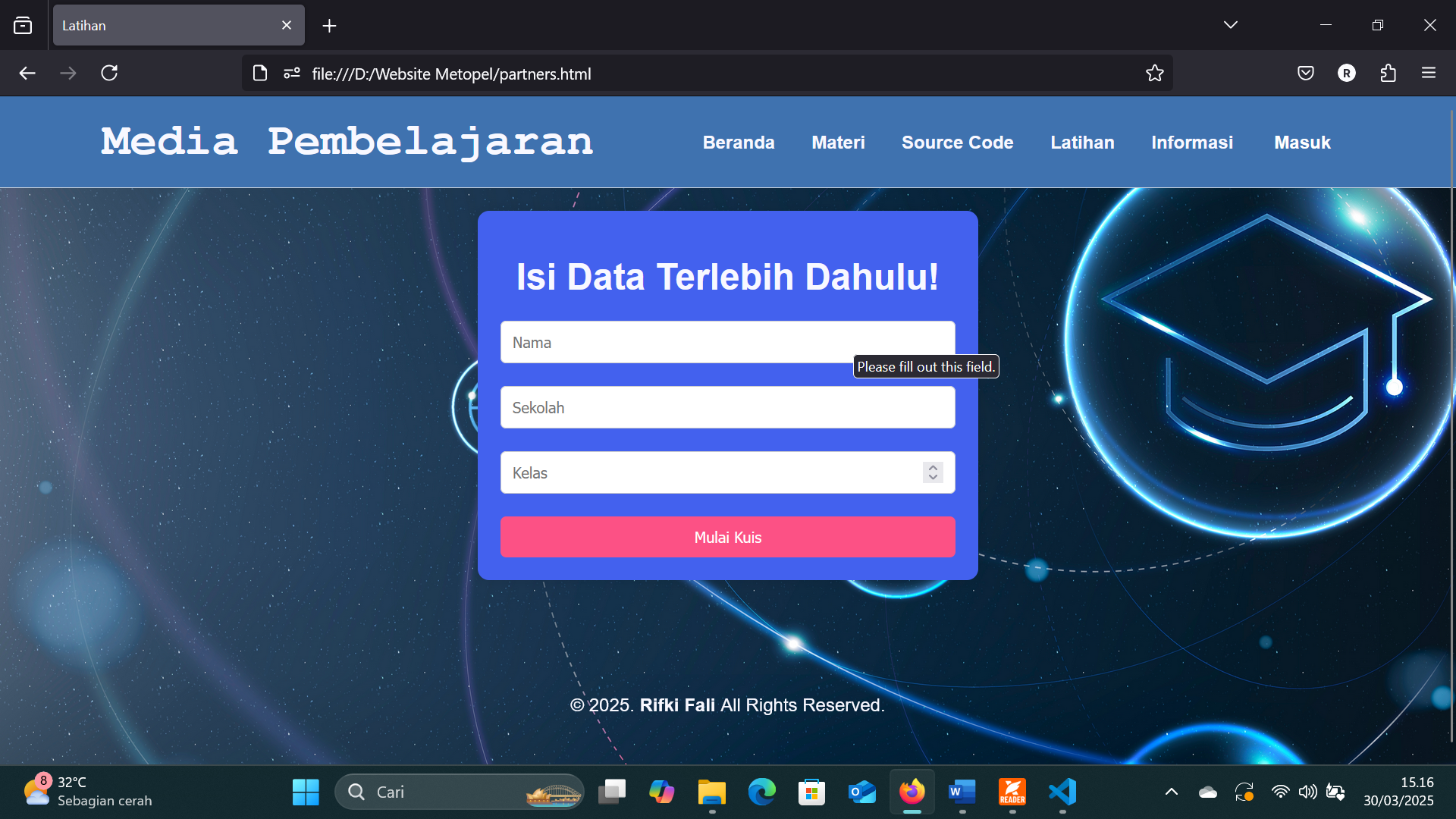 Gambar Proyek Pengembangan Media Pembelajaran Berbasis Website Untuk Meningkatkan Kemampuan Logika Siswa Dalam Pemrograman Dasar